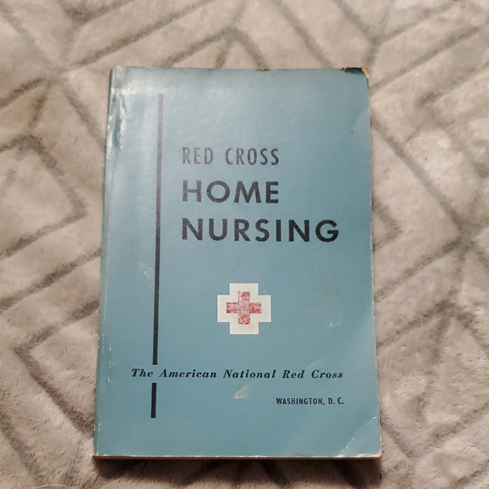 American Red Cross Home Nursing (c1950) VTG Softcover Book & SUPPLEMENT BOOK
